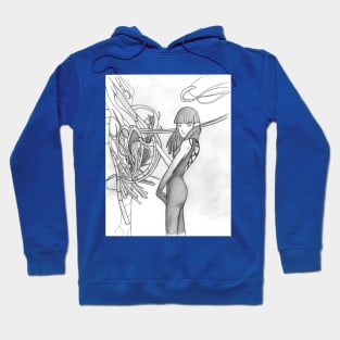 multiverse technical wizard goddess in sketch art wallpaper Hoodie